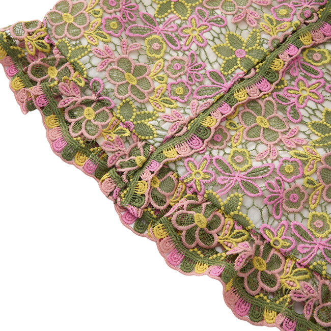 Ella Embroidered Short Flutter Sleeve Top, Floral - Blouses - 5