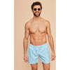 Men's Swim Shorts, Sky Blue Bandana - Swim Trunks - 2 - thumbnail