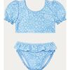 Girls' Bikini, Sky Blue Bandana - Two Pieces - 1 - thumbnail