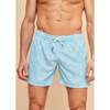 Men's Swim Shorts, Sky Blue Bandana - Swim Trunks - 3 - thumbnail