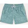 Men's Swim Shorts, Khaki Flowers - Swim Trunks - 1 - thumbnail