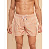 Men's Swim Shorts, Orange Flowers - Swim Trunks - 2