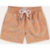 Boy's Swim Shorts, Orange Flowers - Swim Trunks - 1 - thumbnail