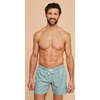 Men's Swim Shorts, Khaki Flowers - Swim Trunks - 2