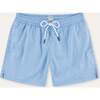 Men's Swim Shorts, Sky Blue Geo - Swim Trunks - 1 - thumbnail