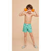 Boy's Swim Shorts, Mint Bandana - Swim Trunks - 2