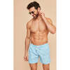 Men's Swim Shorts, Sky Blue Bandana - Swim Trunks - 7 - thumbnail