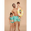 Boy's Swim Shorts, Mint Bandana - Swim Trunks - 3