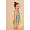 Girls' Ruffle Swimsuit, Khaki Flowers - One Pieces - 4 - thumbnail