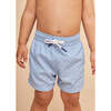 Boy's Swim Shorts, Sky Blue Geo - Swim Trunks - 3