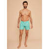 Men's Swim Shorts, Mint Bandana - Swim Trunks - 4