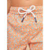 Boy's Swim Shorts, Orange Flowers - Swim Trunks - 6