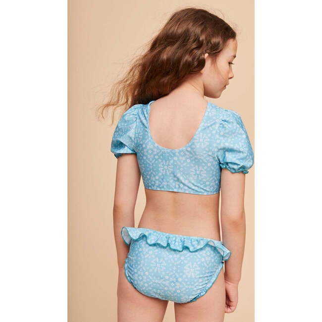 Girls' Bikini, Sky Blue Bandana - Two Pieces - 6