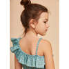 Girls' Ruffle Swimsuit, Khaki Flowers - One Pieces - 5 - thumbnail