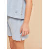 Terry Cotton Shorts, Light Blue - Shorts - 5