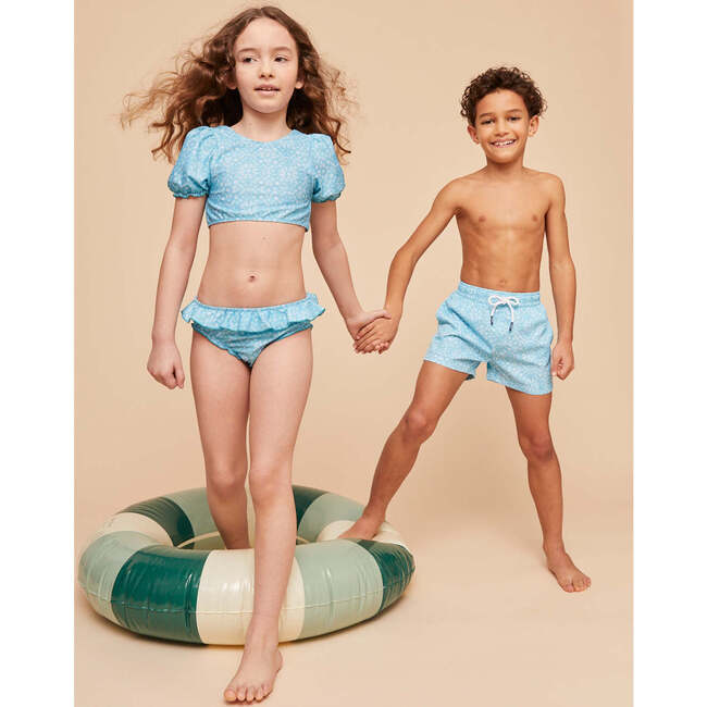 Girls' Bikini, Sky Blue Bandana - Two Pieces - 7