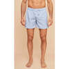 Men's Swim Shorts, Sky Blue Geo - Swim Trunks - 4