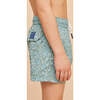 Boy's Swim Shorts, Khaki Flowers - Swim Trunks - 6