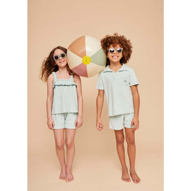 Terry Cotton Shorts, Lagoon - Shorts - 3