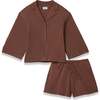 Womens Olivia Short Set in Chocolate Brown - Pajamas - 1 - thumbnail