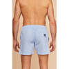 Men's Swim Shorts, Sky Blue Geo - Swim Trunks - 6