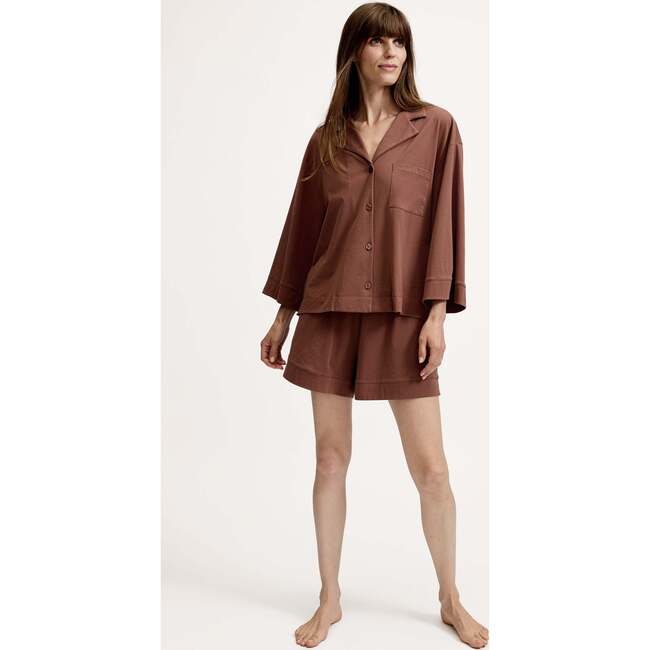 Womens Olivia Short Set in Chocolate Brown