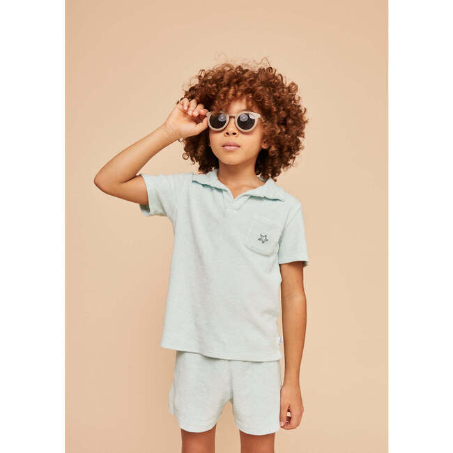 Terry Cotton Shorts, Lagoon - Shorts - 5