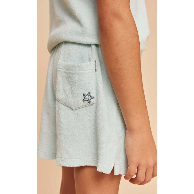 Terry Cotton Shorts, Lagoon - Shorts - 6