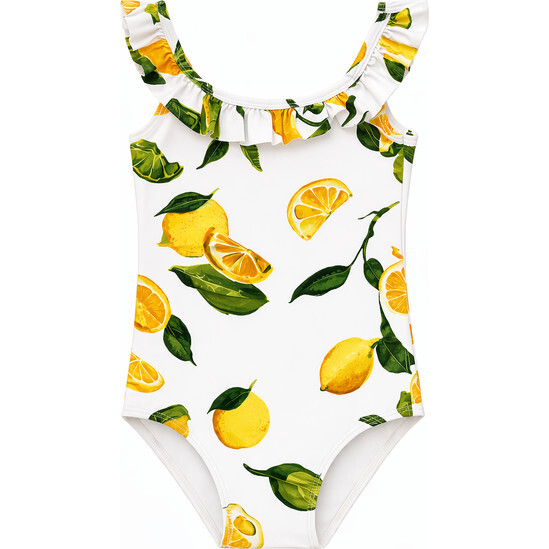Little Sweet Pea Ruffle One-Piece Swimsuit in Slice of Life