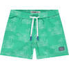 Surf Shop Graphic Swim Short, Emerald - Swim Trunks - 1 - thumbnail