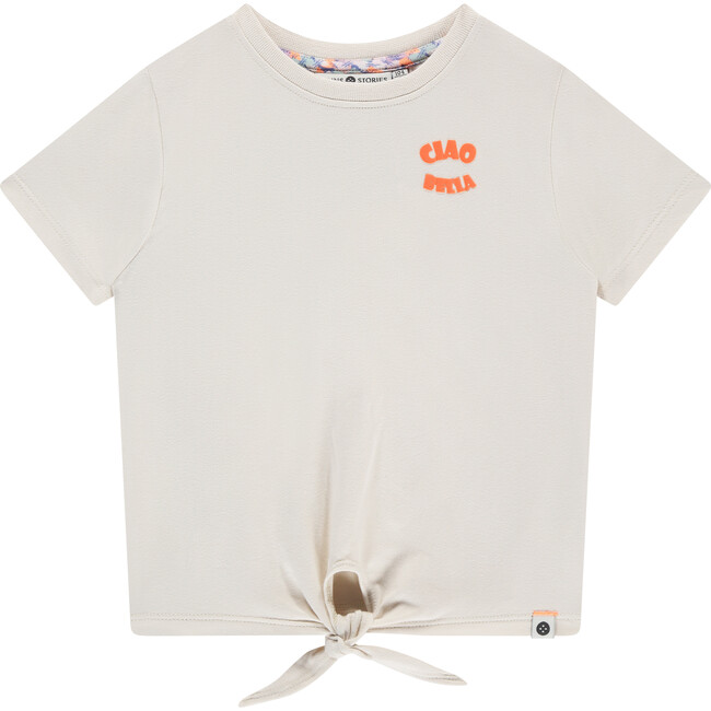 Tie Front T-Shirt, Ivory