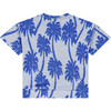 Terry Palm Tree Short Sleeve Sweat Top, Royal - T-Shirts - 2