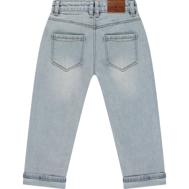 Wide Leg Classic Denim Pant, Pale Blue Denim