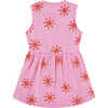 Terry Sleeveless Sun Print Dress, Neon Pink - Dresses - 2