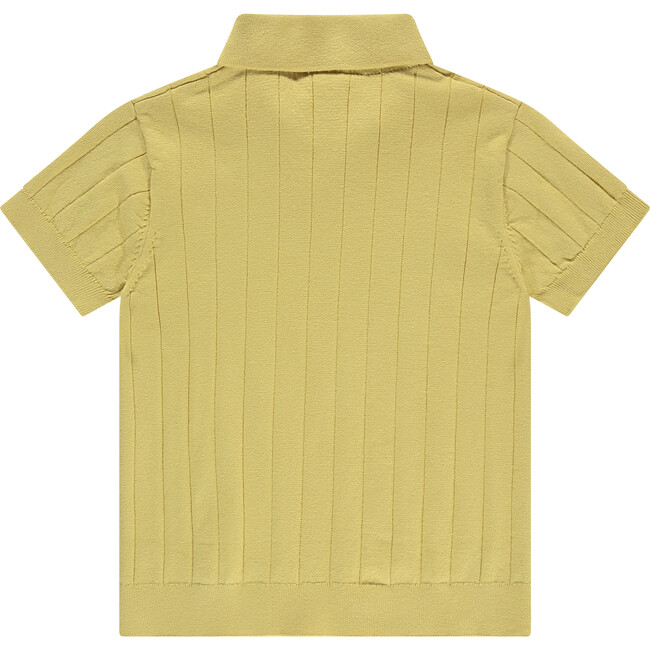 Ribbed Short Sleeve Polo, Lemon