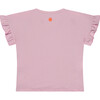 Ruffle Sleeve Short Sleeve T-Shirt, Blush - T-Shirts - 2