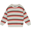 Pullover Multi Stripe Sweater, Grapefruit - Sweaters - 1 - thumbnail