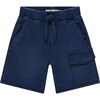 Pull On Cargo Pocket Short, Navy - Shorts - 1 - thumbnail