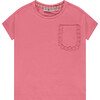 Flower Pocket T-Shirt, Pink - T-Shirts - 1 - thumbnail