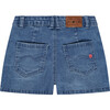 Pleated Denim Skort, Medium Blue - Shorts - 2