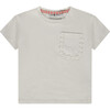 Flower Pocket T-Shirt, Ivory - T-Shirts - 1 - thumbnail