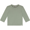 Solid Ribbed Long Sleeve, Pistachio - T-Shirts - 1 - thumbnail