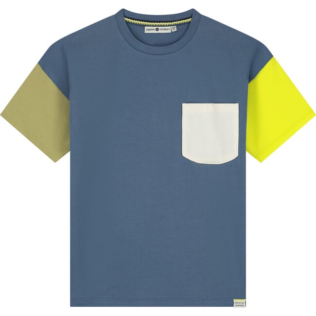 Colorblock Short Sleeve T-Shirt, Water