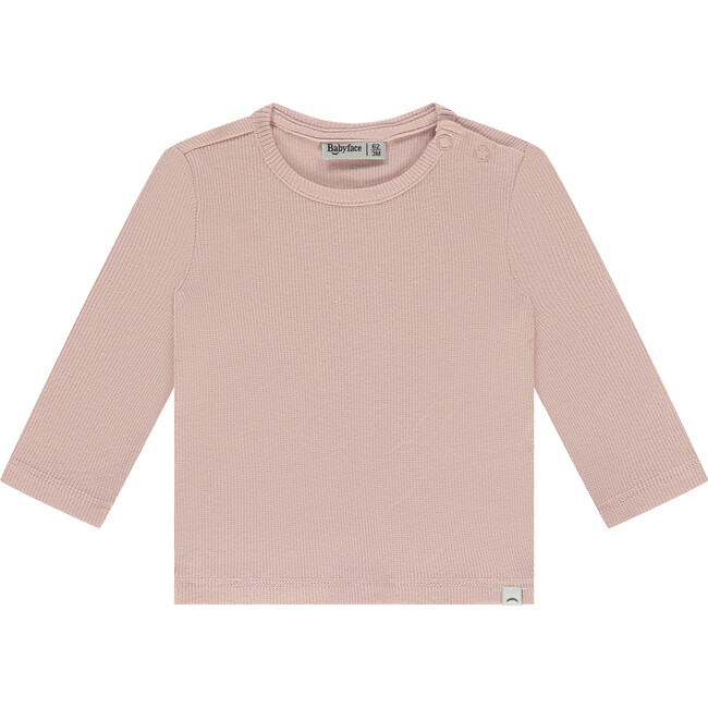 Solid Ribbed Long Sleeve, Rose Quartz