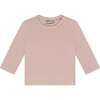 Solid Ribbed Long Sleeve, Rose Quartz - T-Shirts - 1 - thumbnail