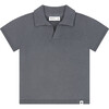 Short Sleeve Ribbed Polo Shirt, Antra - Polo Shirts - 1 - thumbnail