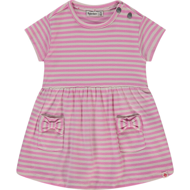 Short Sleeve Bow Pocket Dress, Candy