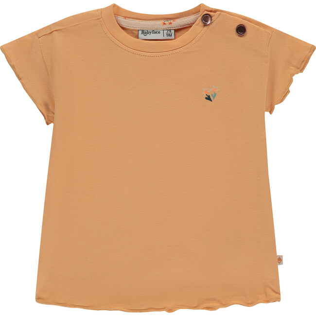 Short Sleeve Lettuce Edge T-Shirt, Dusty Orange