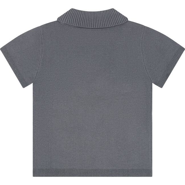 Short Sleeve Ribbed Polo Shirt, Antra