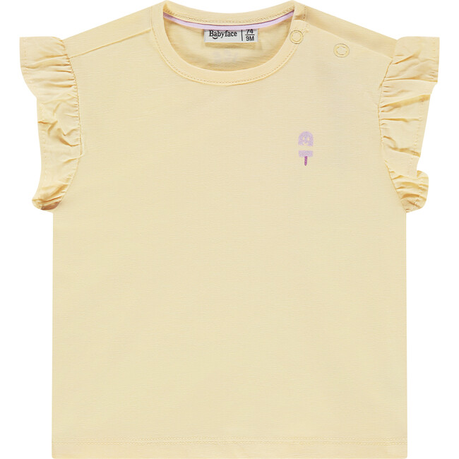 Ruffled Sleeve T-Shirt, Buttercup